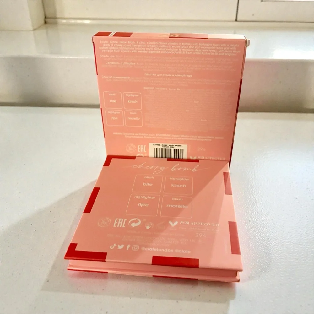 💎 Ciate London Cherry Bomb Blush & Highlighter Palette New In Box Full-Size